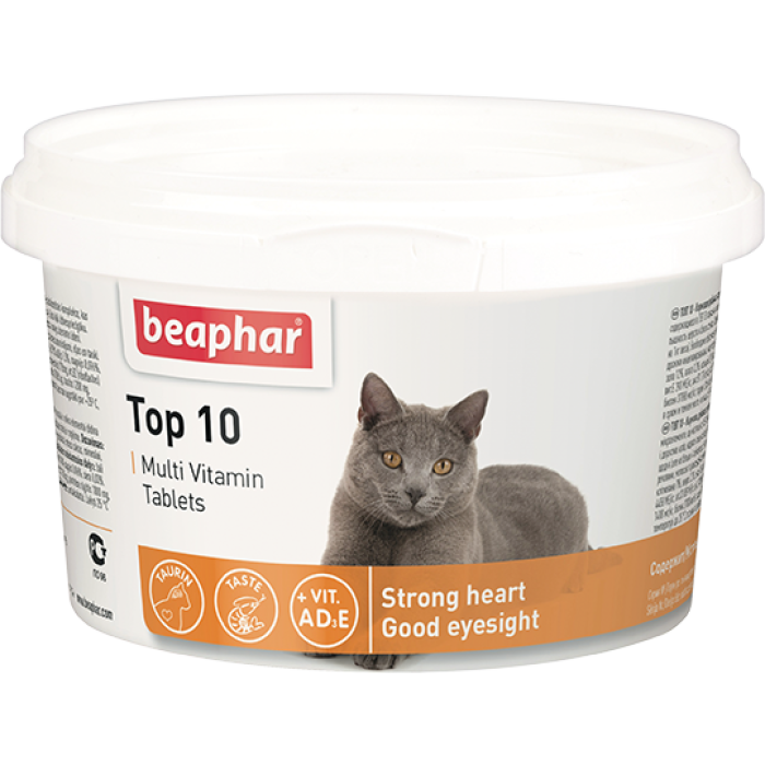 Beaphar Кормовая добавка Top 10 для кошек, 180 табл.